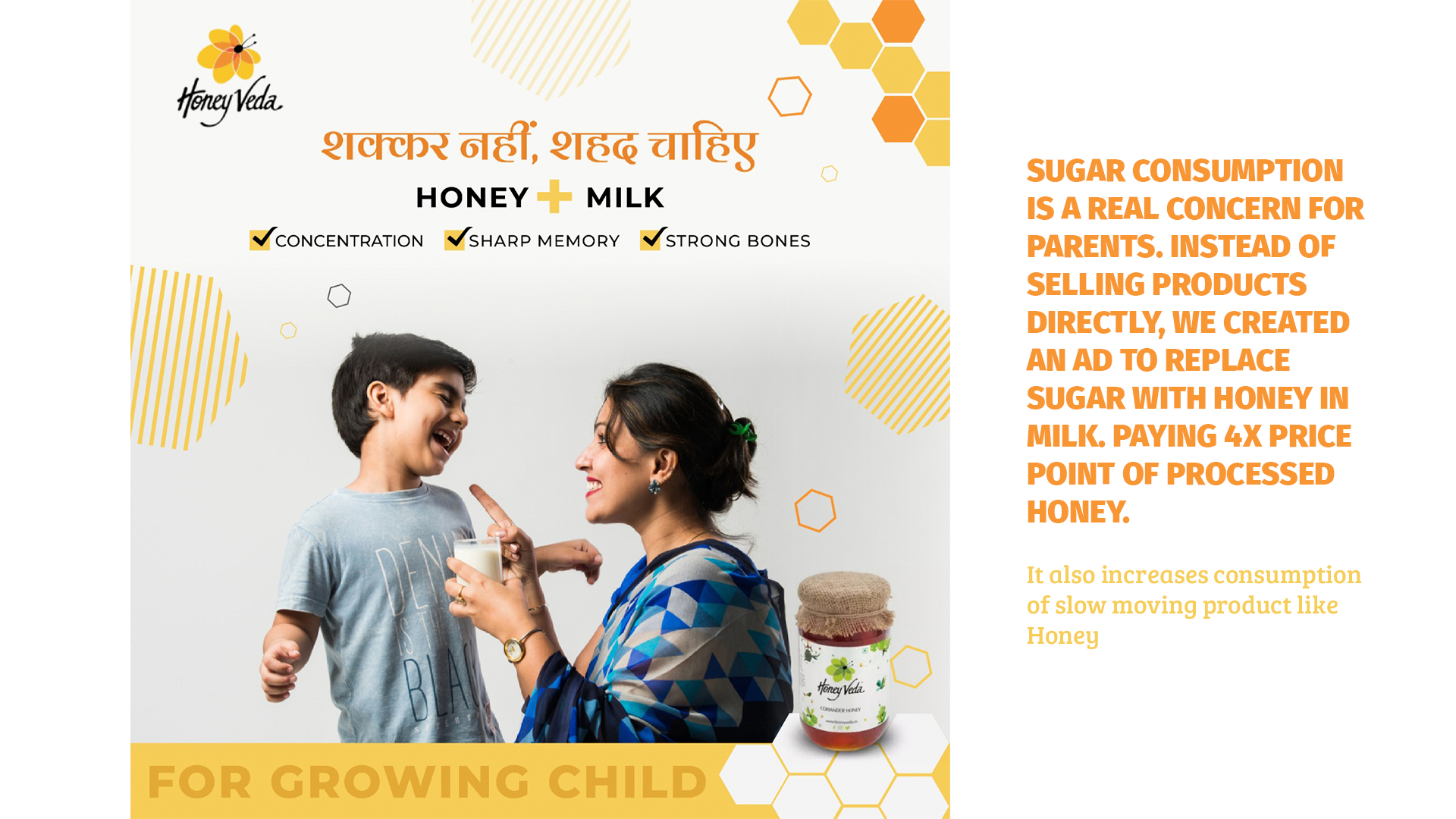 HoneyVeda social media ad creative